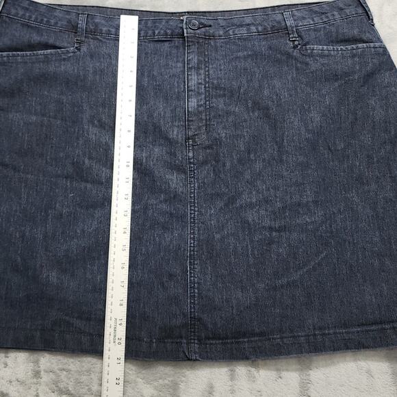 Lee Riders Skort Womens 26W Blue Stretch Denim Mini Built-in Shorts Casual - Picture 8 of 9